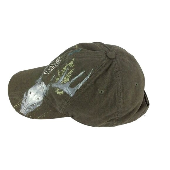Browning Mens 10 Point Olive Green Camo Hunting Hat With Adjustable Strap - Picture 3 of 6